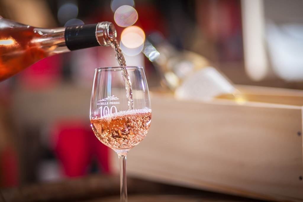 Verre de vin rosé