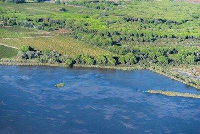 Vue aérienne des Marais