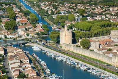 Vue aérienne sur les remparts